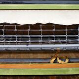 Vintage velvet convertible sofa