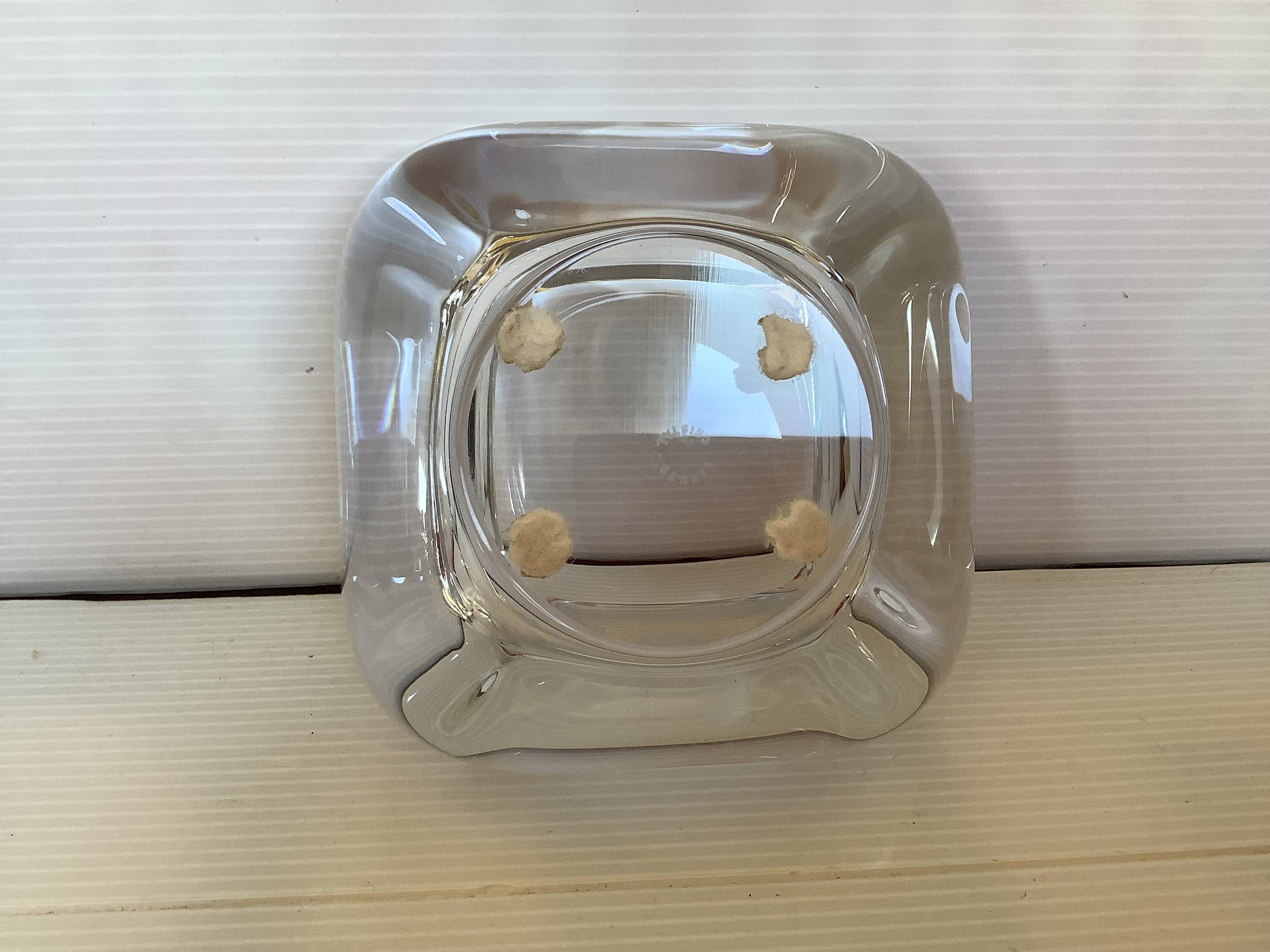 Crystal ashtray pocket tray Vannes le Chatel