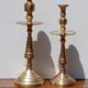 pair of vintage bronze candlesticks from the 1940s