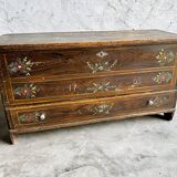 Antique 1903 French wedding chest trunk coffer, 1903 France.