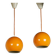 Pair of Yellow Topan pendant lamps by Verner Panton, Denmark