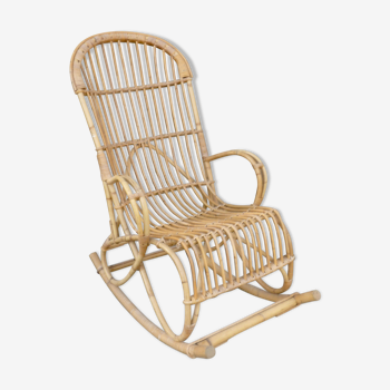 Rocking chair en rotin