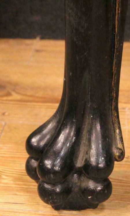 China 19th century console half moon black wood.