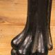 China 19th century console half moon black wood.