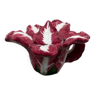 Ceramic teapot with cabbage slip