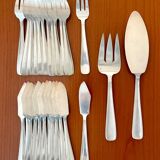 Ravinet d'enfert fish service, 12 place settings with serving cutlery
