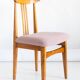 Boucle chair in pink, mid-century modernist, designed by M. Zielinski, Europe, 1960s.
