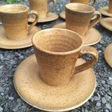 Set of ten Longchamps coffee cups