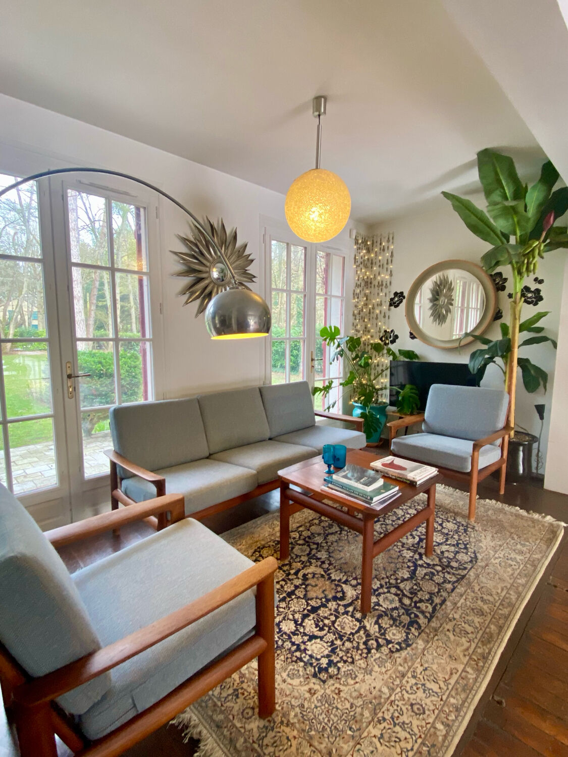 Danish teak three-seater sofa – 1960s