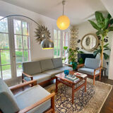 Danish teak three-seater sofa – 1960s