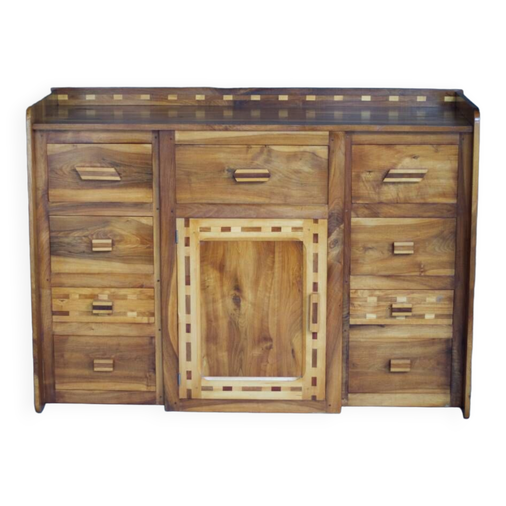 Arts & crafts solid wood sideboard/chest of drawers - France 1950