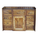 Arts & crafts solid wood sideboard/chest of drawers - France 1950