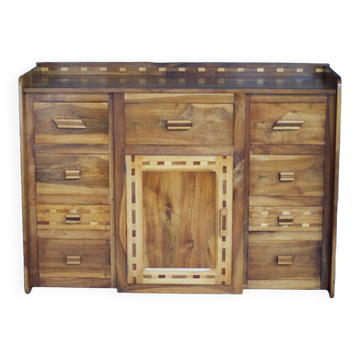 Arts & crafts solid wood sideboard/chest of drawers - France 1950