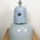 Industrial italien grey enamel lamp from Cariboni, 1970s