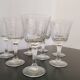 Set of 8 wine glasses with cut feet