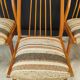 Six mid century dining table chairs