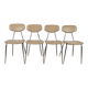 Ensemble de quatre chaises en fer et skai 1970