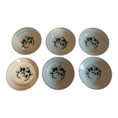 Hollow plates series of six earthenware from Longchamp décor Simone