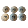 Hollow plates series of six earthenware from Longchamp décor Simone
