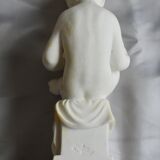 Charming Canova style children's statuette in marble powder (Italy)