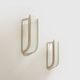 Pair of modernist wall sconces in nickel-plated steel and opaline glass, 1930.