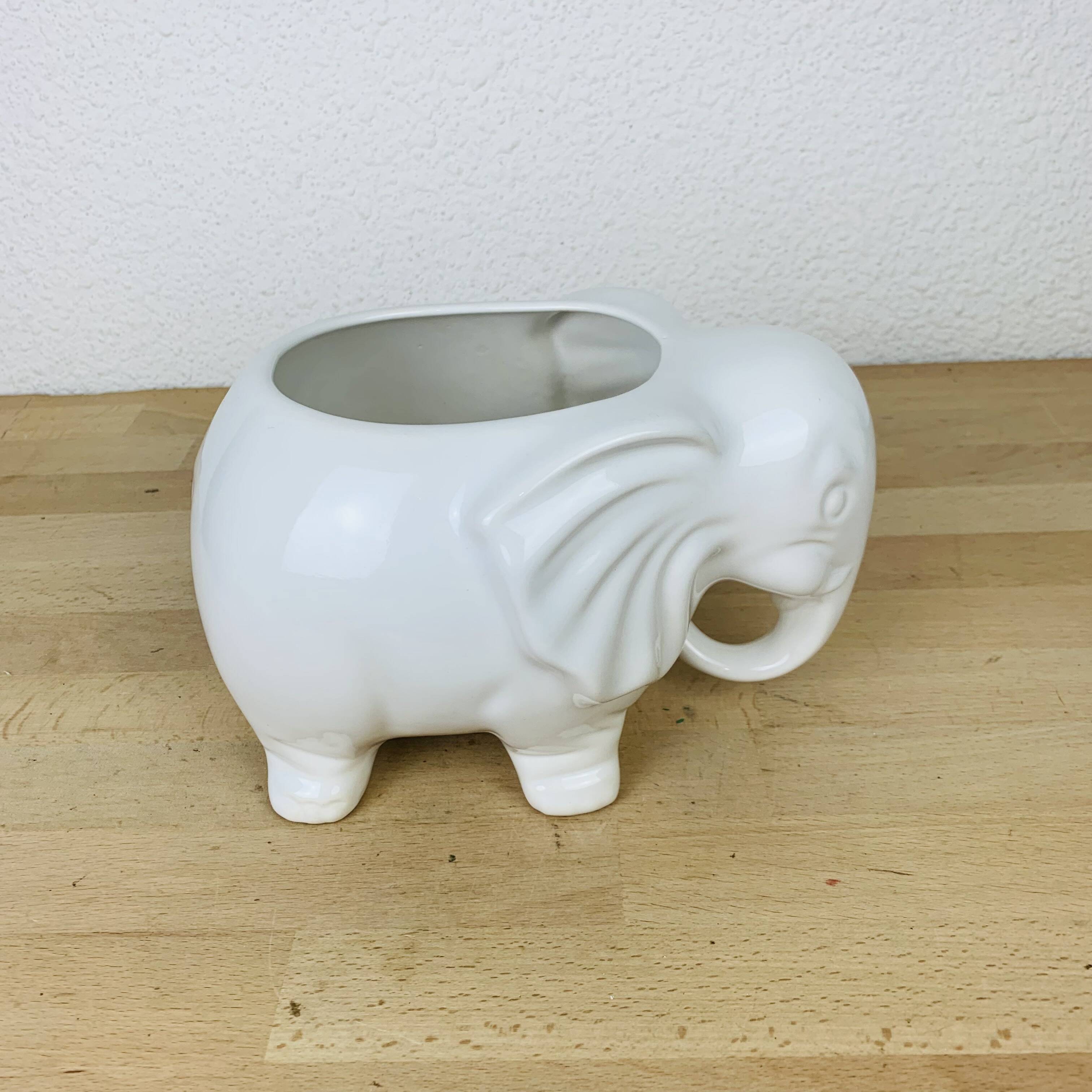 Ceramic elephant plant pot