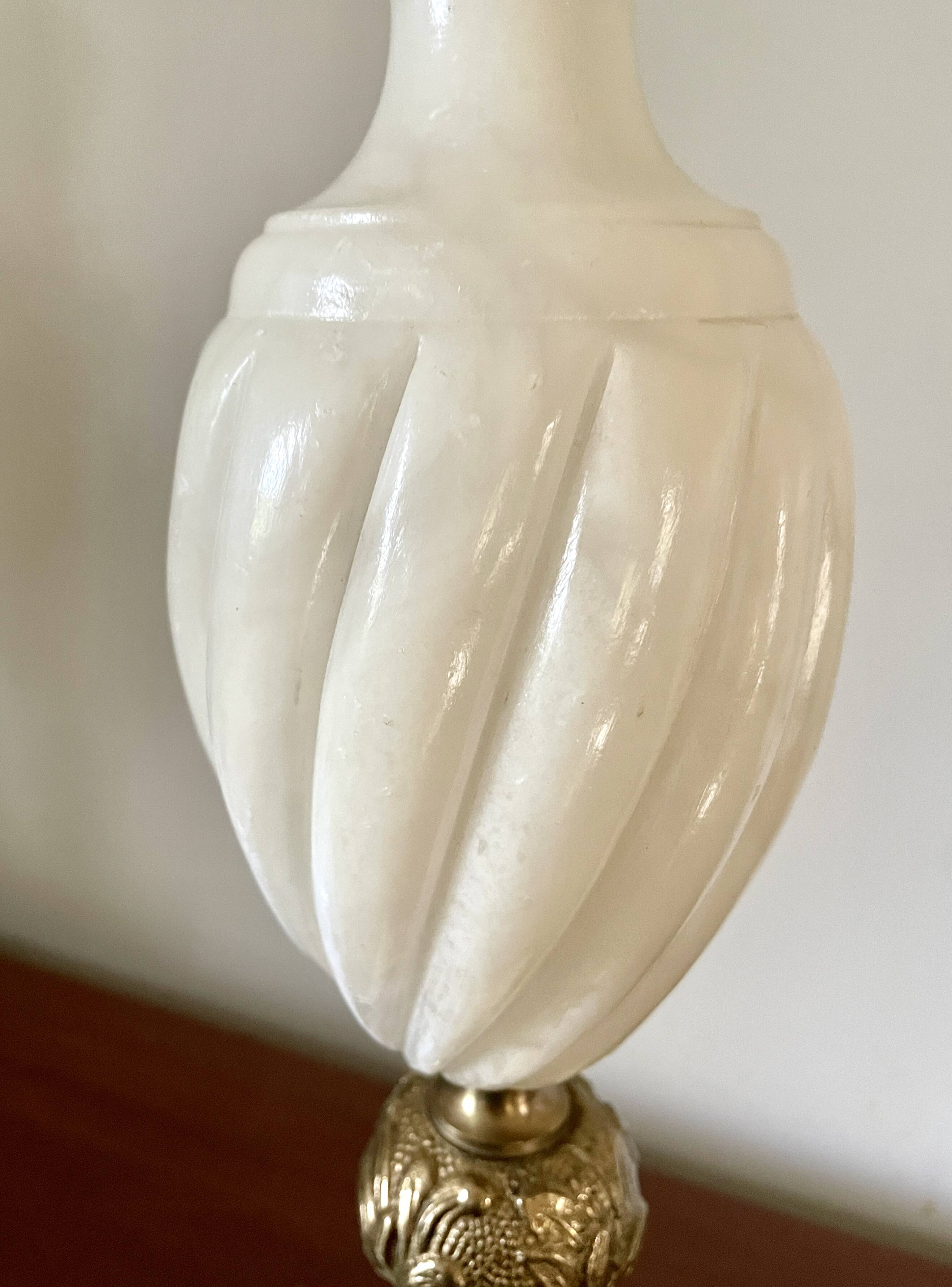 Alabaster lamp base 1950