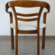 Fauteuil vintage en bois et bouclette fine
