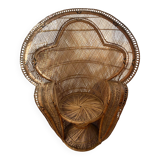 Fauteuil Emmanuelle vintage en rotin