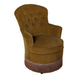 Velvet frog armchair