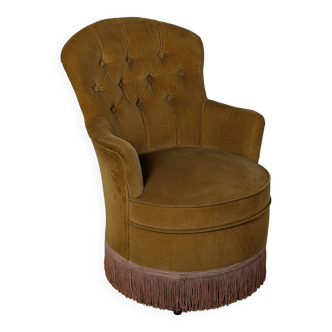 Velvet frog armchair