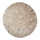 Vintage ecru natural wool round rug