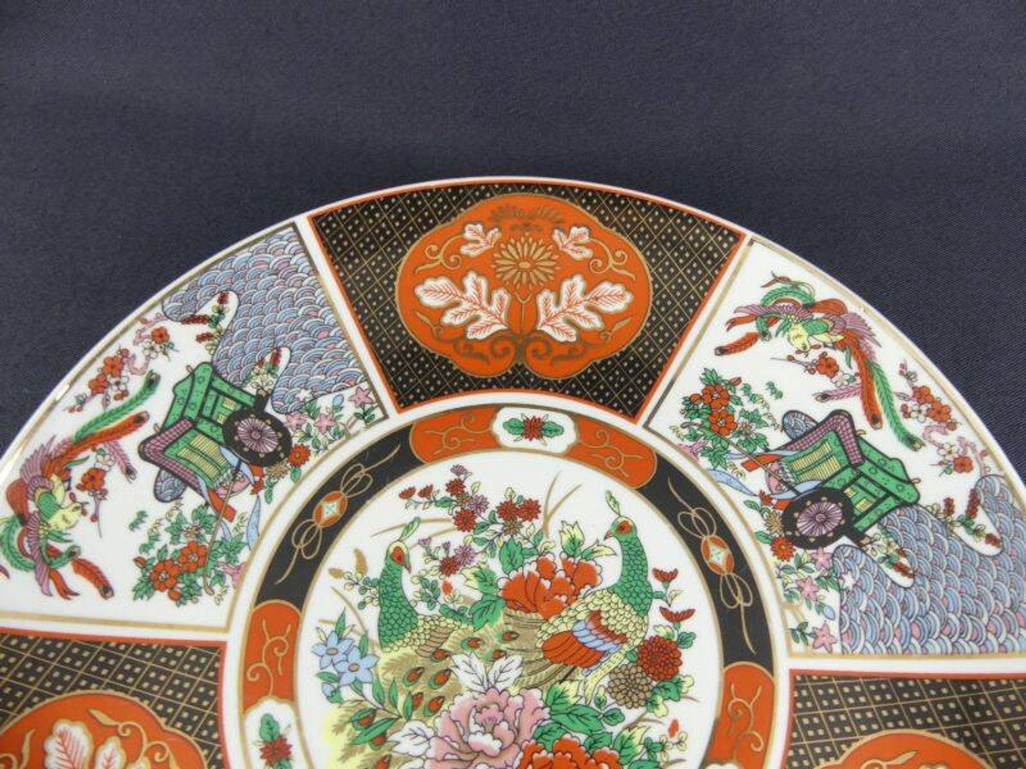Large Taous porcelain dish, Morocco, vintage