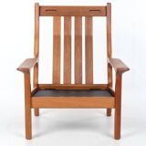 Glostrup teak armchair Denmark, wool, vintage