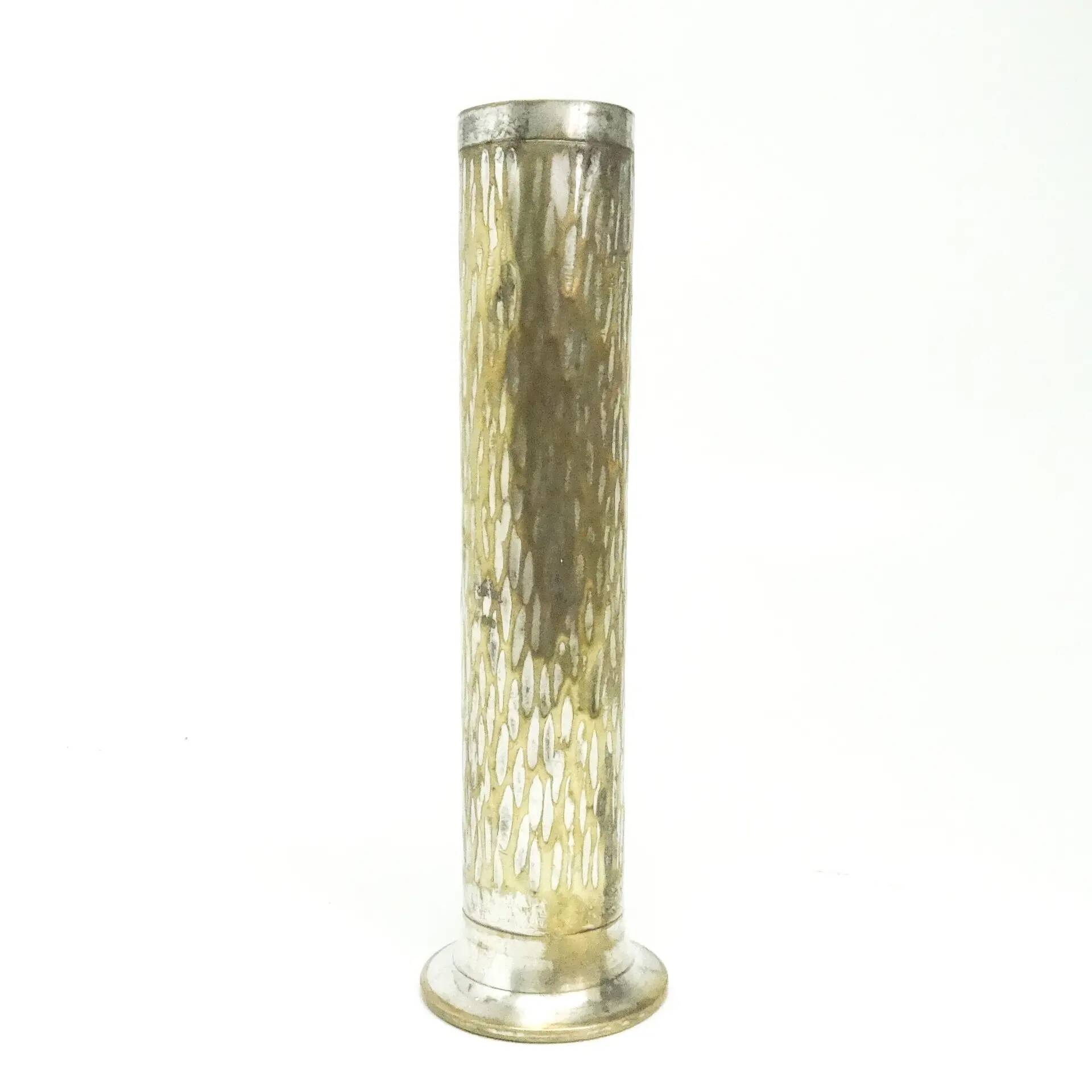 Vase Art Déco, étain argenté, Berndorf, Allemagne, début du 20e siècle