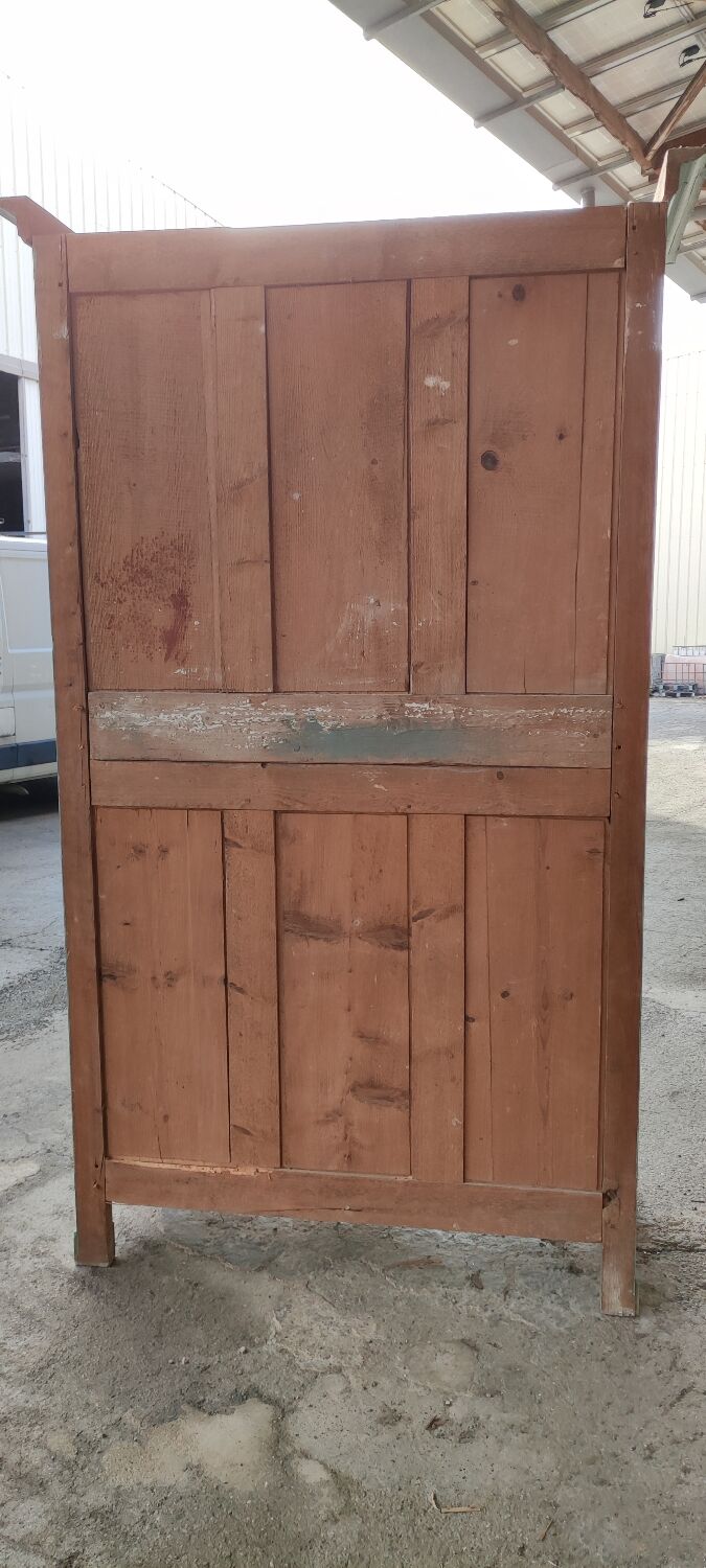 Antique patinated two-door cabinet