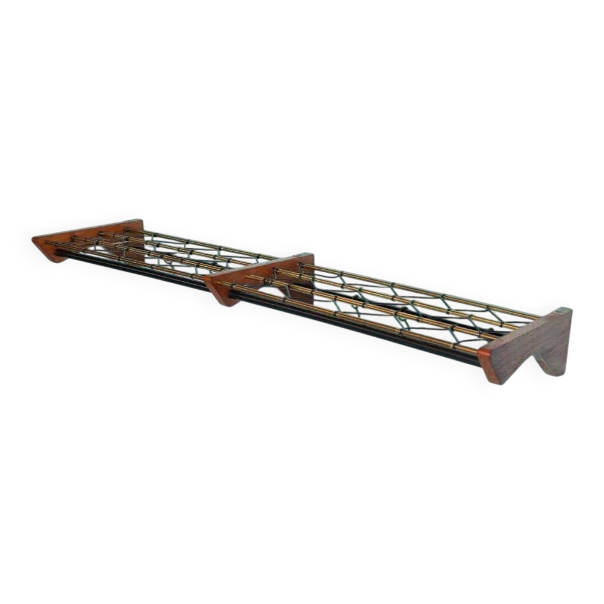 Vintage Swedish teak coat rack from the 1960s.