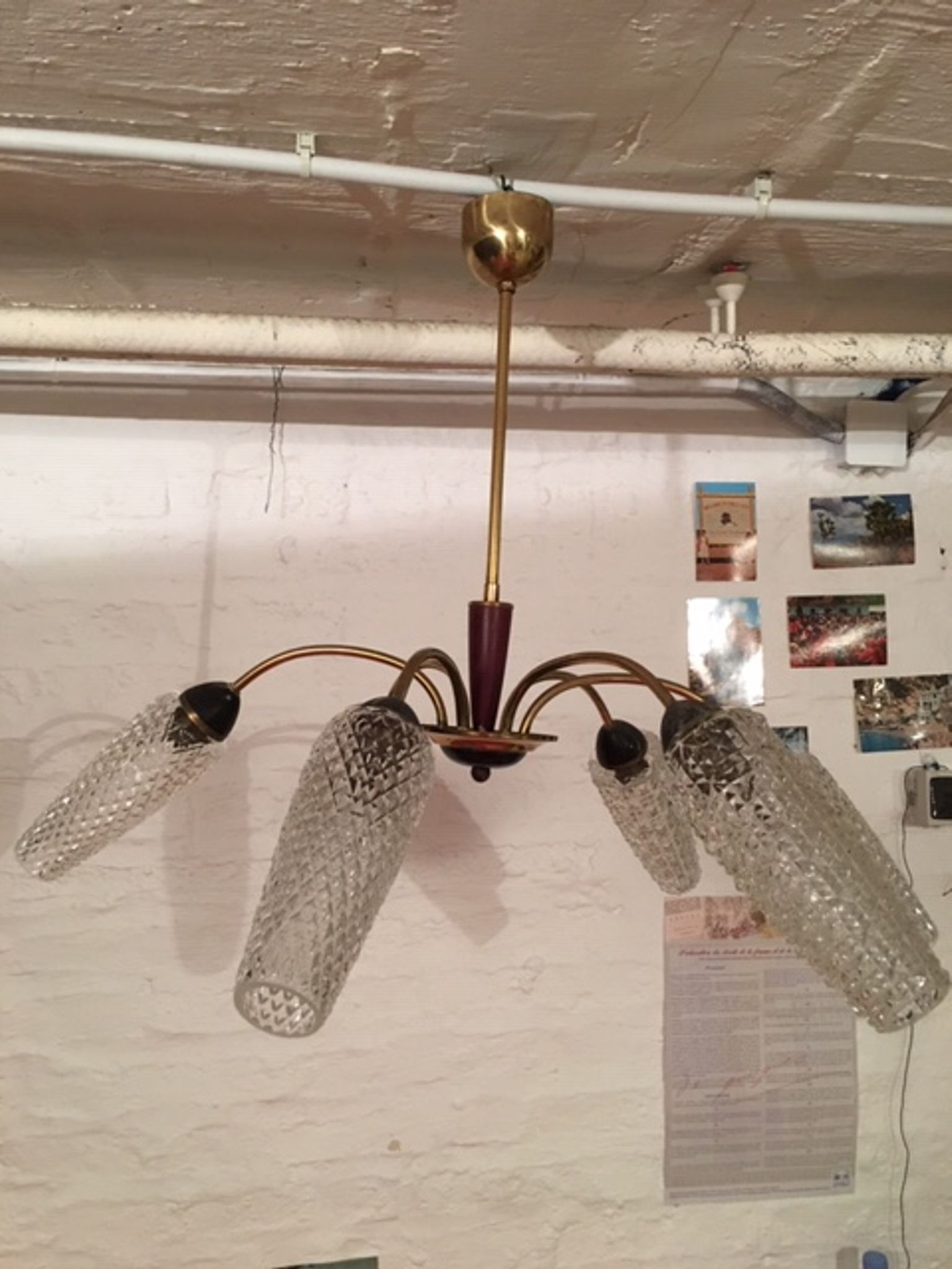 Chandelier epi year 1960 in bakelite and metal