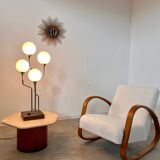 Old metal table lamp Italian design Gioffredo REGGIANI 70s vintage 4 lights