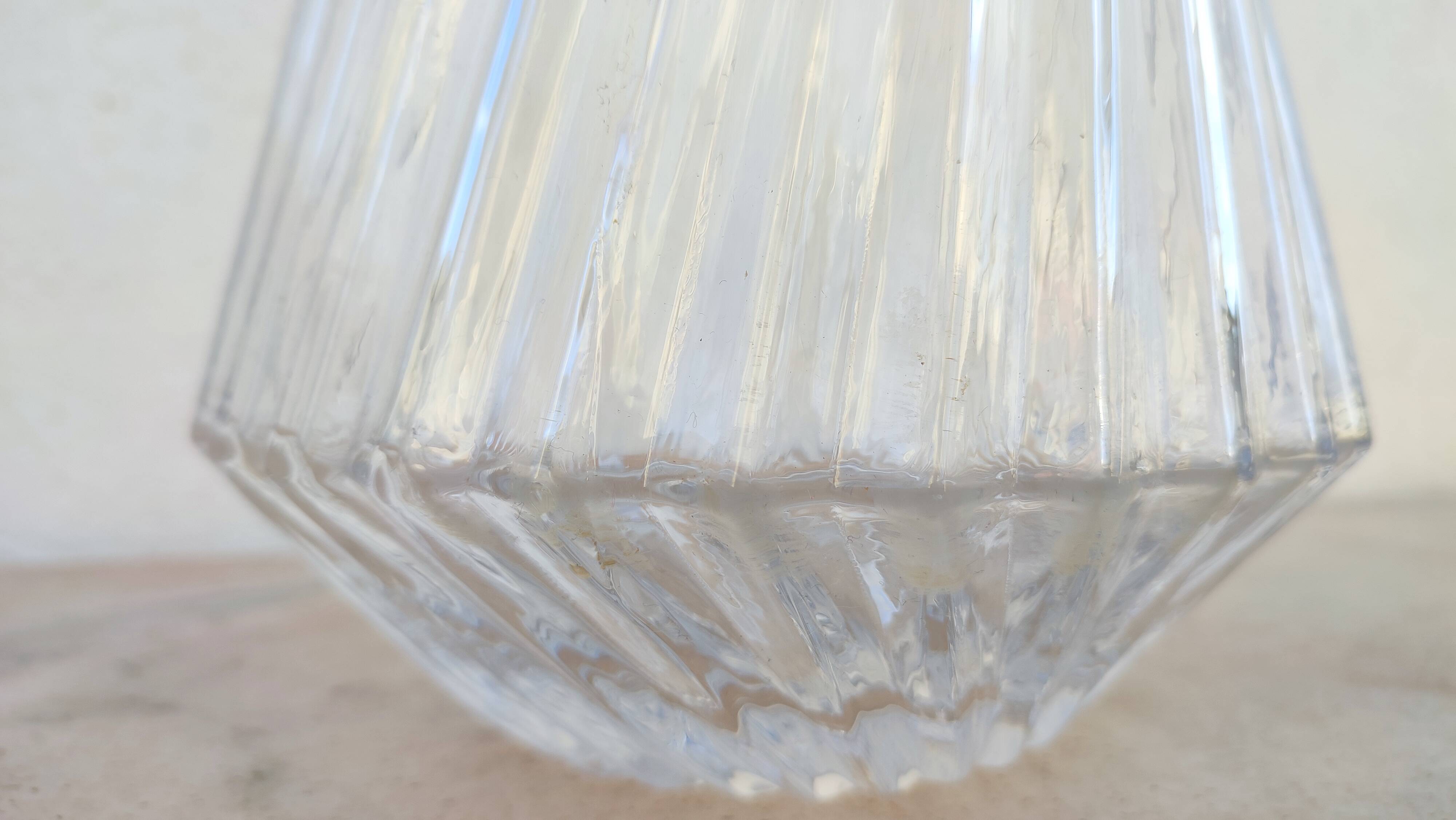 Contemporary embossed crystal vase