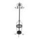 Coat rack called jellyfish, umbrella cane holder, iron and wood bistro parrot