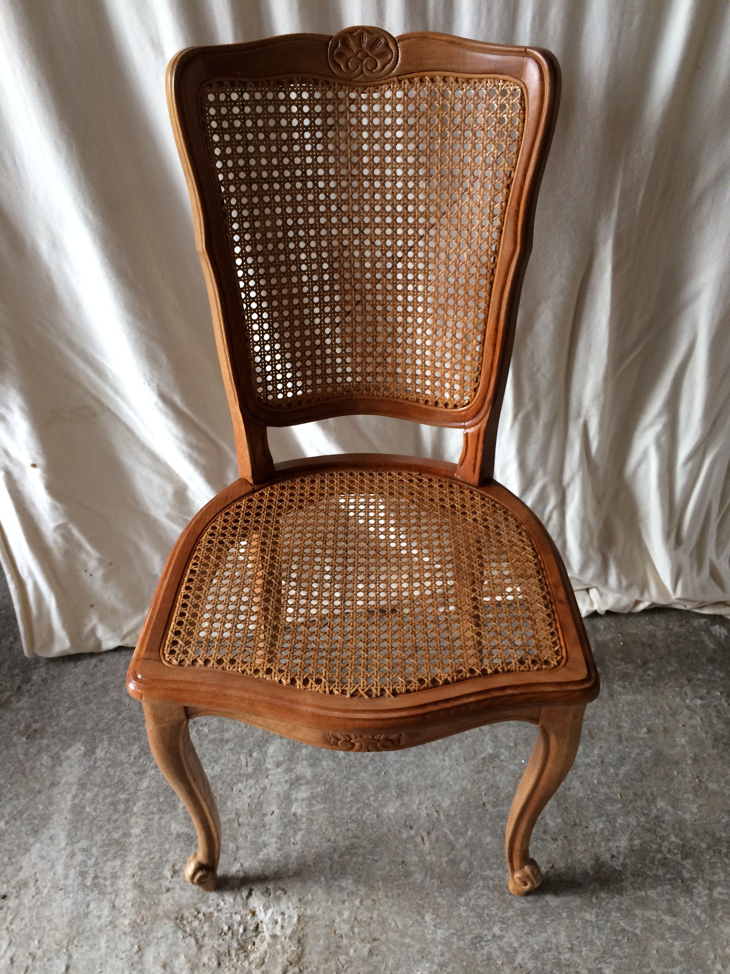 Series of 8 Chairs Style LOUIS XV Wood - Assise - Vintage Cannés File