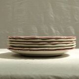 Lot de 6 anciennes assiettes plat Lunéville modèle China en faïence dimension : D-24cm- hauteur -2,5