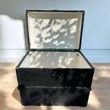 Very old black wooden chest
