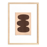 Contemporary abstract painting on antique paper B353 signed Eawy