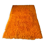 Orange wool rug from the 70s