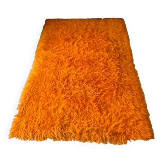 Tapis en laine orange années 70