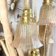 Vintage tulip lamps in customizable iridescent glass