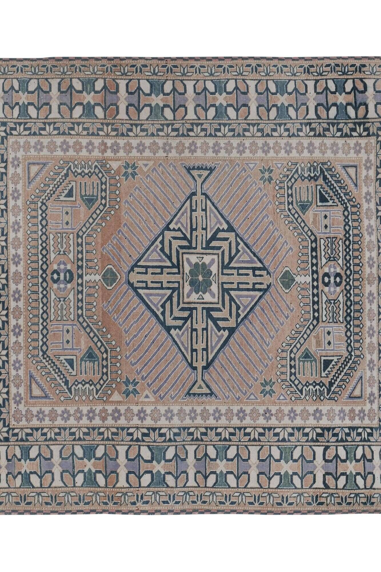 Vintage Turkish Oushak rug 183x193 cm