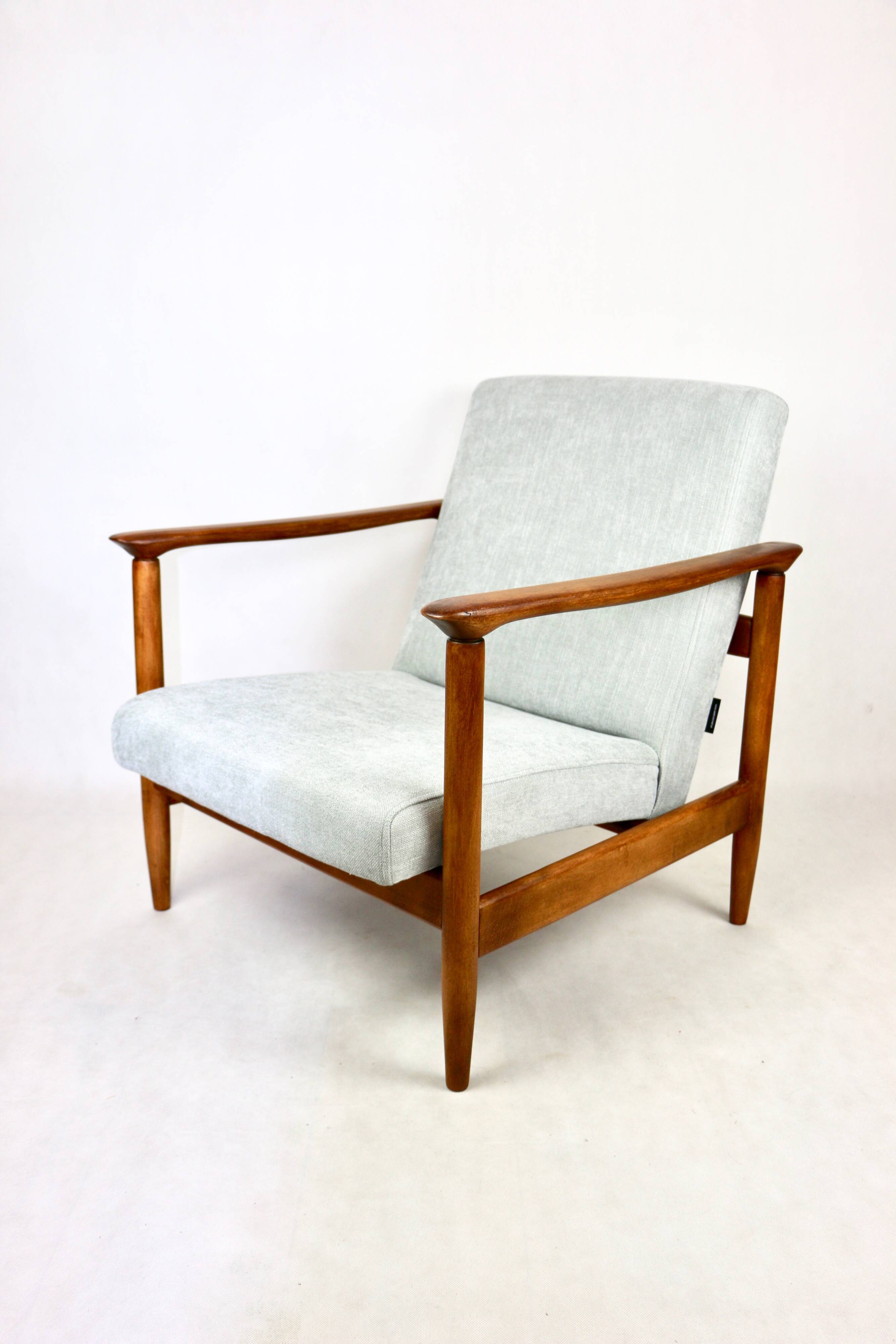 Light Blue GFM-142 Armchair by Edmund Homa, 1970s